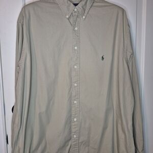 Ralph Lauren Men's Khaki Button-Down Shirt 1158/634